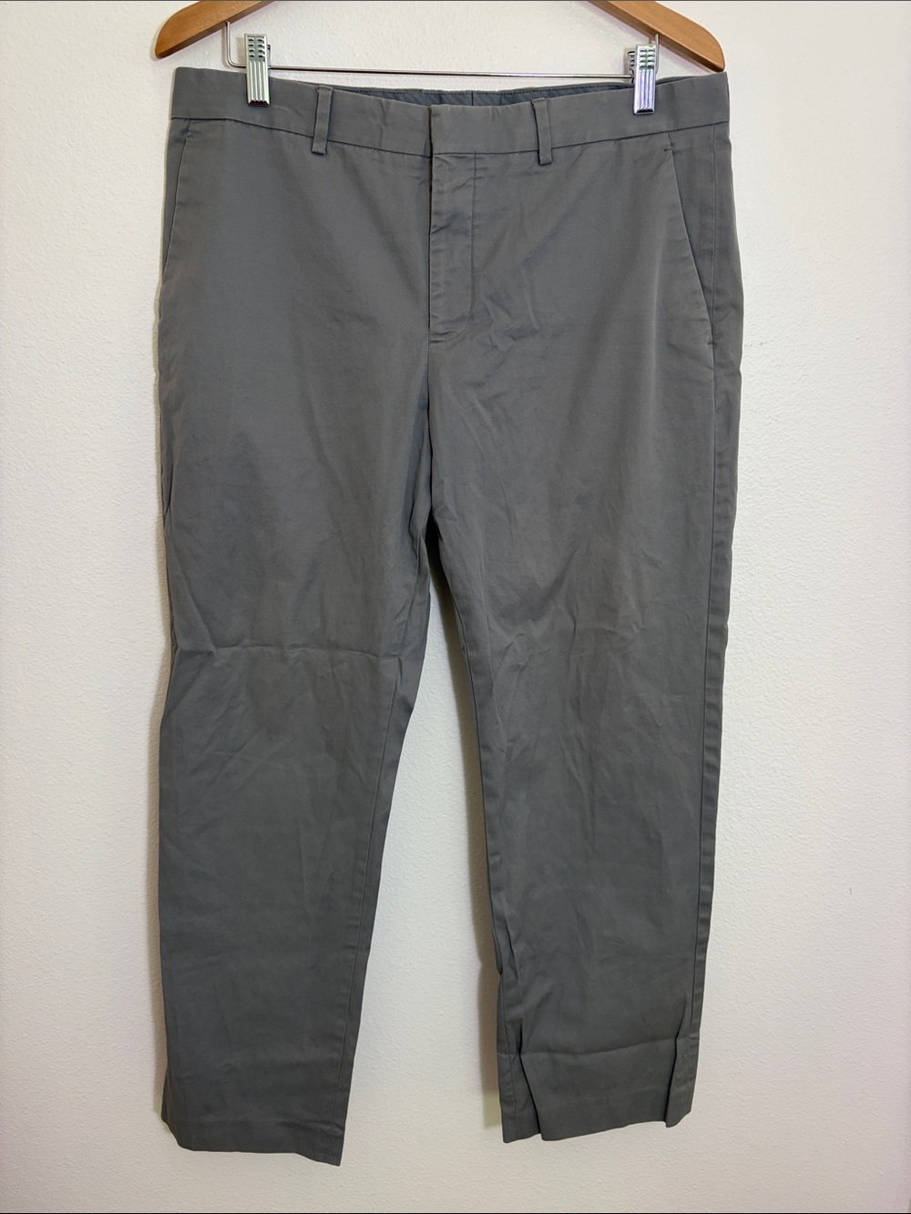 Express Gray Chino Classic Straight Leg Pants